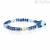 Bracelet with blue ceramic man Gerba LC19 silver