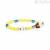 Gerba Washer CW04 man yellow ceramic bracelet with silver components