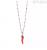 Necklace with red horn man Gerba CC11 silver