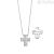 Women's necklace with Salvini cross in white gold and diamonds 20067605