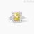 Women's ring in 925 silver Mabina with white and yellow zircons 523366.