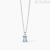Mabina women's necklace in 925 silver with synthetic aquamarine pendant 553648