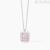 Mabina women's necklace in 925 silver with pink zircon pendant 553652.