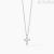 Mabina women's necklace in 925 silver with white zircon cross pendant 553658.