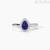 Mabina 925 silver teardrop women's ring with synthetic sapphire 523374.