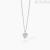 Mabina 925 Silver girl's heart necklace with zircons 553619
