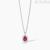 Women's necklace in 925 Silver Mabina drop-shaped pendant with synthetic ruby 553664.