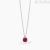 Women's necklace in 925 Silver Mabina light point synthetic ruby 553669.