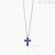Mabina cross necklace with synthetic sapphires 553660