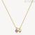 Desideri Brosway golden necklace with purple zircon and heart BEIN011