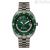 Bulova Oceanographer GMT green automatic men's watch 98B415 steel