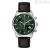 Bulova Sutton Chrono 96B413 men's chronograph watch with green background leather strap