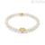 Miluna women's bracelet with pearls and heart Gold 925 silver PBR3505G-TPZ