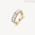 Brosway Desideri BEIA002B 316L gold steel women's ring with white zircons.