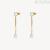 Brosway Affinity BFF186 316L steel golden women's earrings with zircons and pearls.