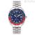 Bulova Oceanograppgher GMT blue and red men's mechanical watch 96B405 steel 316L