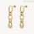 BBN44 golden Brosway RIBBON women's earrings with crystals