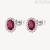 Brosway Fancy FPR15 925 silver women's earrings with white and fuchsia zircons.