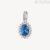 Brosway Fancy FFB11 925 silver women's charm with white and blue zircons.
