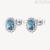 Brosway Fancy FCL17 925 silver women's earrings with white and light blue zircons.