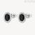 Brosway Fancy FMB13 925 silver women's earrings with white and black zircons.