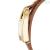 Fossil Harwell gold women's only time watch ES5259 leather strap