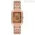 Fossil Raquel women's time-only watch, rectangular pink ES5323 316L steel with mother of pearl