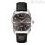 Bulova Sutton automatic men's watch with leather strap 96B422 steel gray background