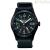 Seiko 5 Sport automatic watch black SSK025K1 GMT SKX series steel leather strap