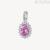 Brosway Fancy FVP13 925 silver women's charm with pink and white zircons.
