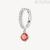Brosway Fancy women's hoop earring in 925 silver FVO16 with white and red zircons