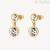 Brosway Symphonia women's pendant earrings in golden 316L steel with white crystals BYM173