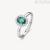 Brosway FANCY women's ring in 925 silver with white and green zircons FLG71E size 20