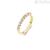 Anello donna dorato Brosway Desideri acciaio con zirconi bianchi BEIA004C mis 16