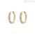 Brosway Desideri women's hoop earrings in steel with white zircons BEIE013