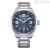 Eco Drive Citizen Urban Traveler AW1830-88L time only men's watch with steel blue background