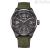 Eco Drive Citizen Urban Traveler AW1837-11H time only men's watch with gray background and fabric strap