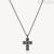 Brosway Forge men's necklace BGF04 burnished 316L steel with cross pendant.