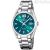 Festina Classic time only men's watch with green background F20683/3 steel case and bracelet