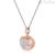 Roberto Giannotti women's necklace SFA157 call angels pendant 925 rosé silver heart with white zircons.