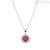 Women's necklace 925 Silver Amen white and red zircons CLLUBOBBRZ
