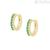 Women's golden circle earrings in 925 silver Amen with aquamarine zircons ET1GVE