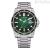 Eco Drive Citizen Marine time only men's watch, green AW1811-82X, steel case and bracelet