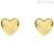 Stroili Lady Code women's golden rounded heart earrings in steel 1691131