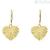 Orecchini cuore plissè dorati Stroili Lady Code acciaio con cristalli 1691399