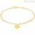Stroili Beverly 9Kt Yellow Gold women's chain heart bracelet 1429152