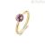 Brosway Symphonia women's ring golden 316L steel with purple crystal BYM186A size. 12