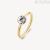 Brosway Symphonia women's ring golden 316L steel with white crystal BYM184D size. 18