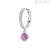 Brosway FANCY women's hoop earring in 925 silver with white and pink zircons FVP83