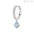 Brosway FANCY women's hoop earring in 925 silver with white and blue zircons FCL83